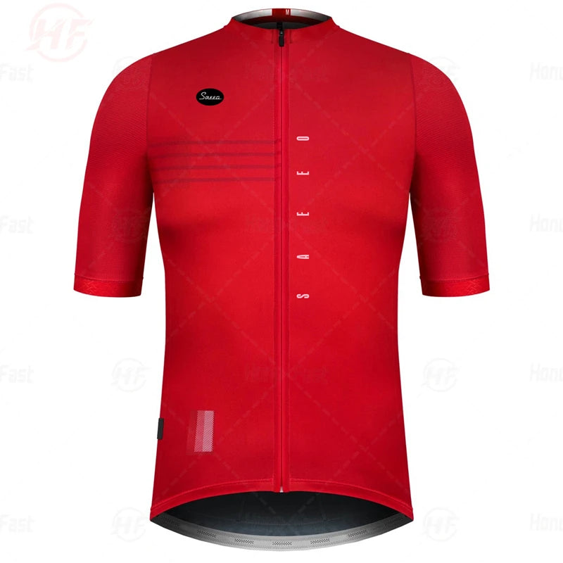Summer High Quality 2025 New Team Men Cycling Jersey Clothing Black Short Sleeve Breathable Quick Dry Cycle Jersey Clothes Spain