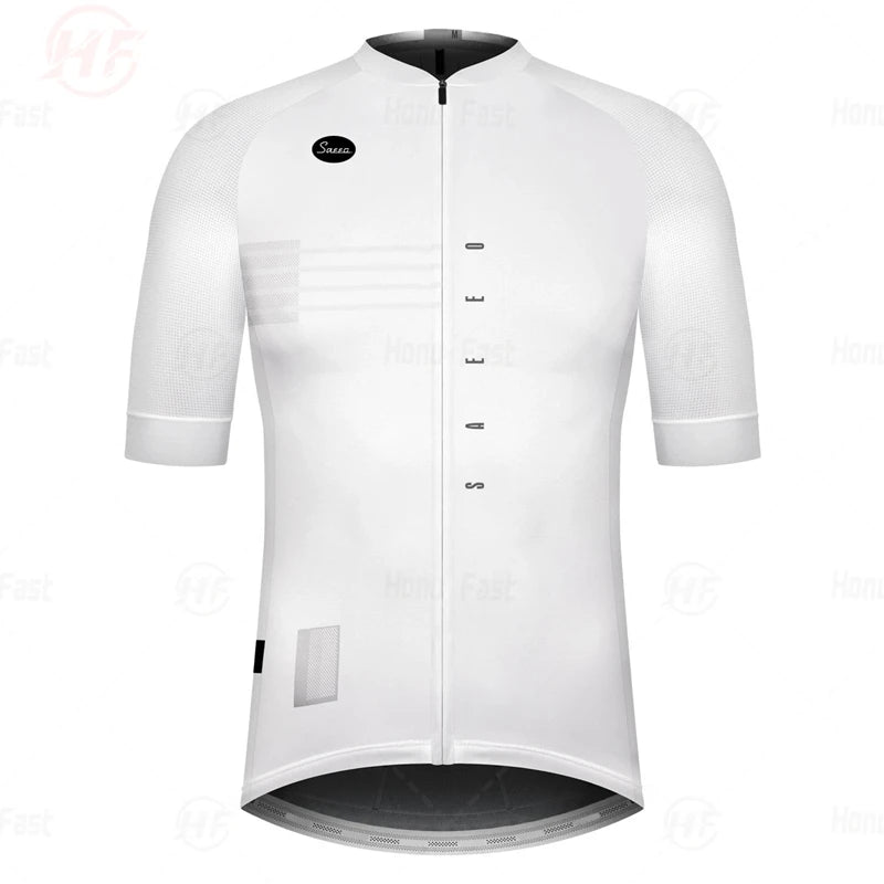 Summer High Quality 2025 New Team Men Cycling Jersey Clothing Black Short Sleeve Breathable Quick Dry Cycle Jersey Clothes Spain