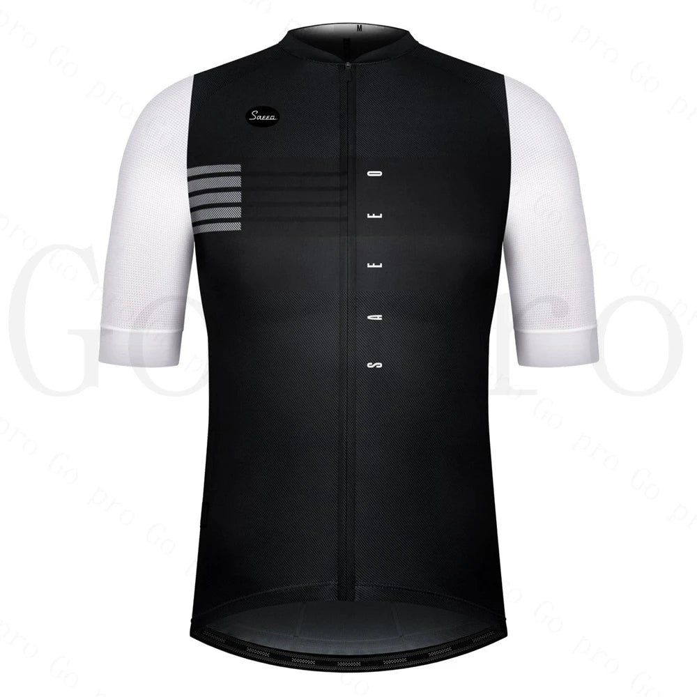 Summer High Quality 2025 New Team Men Cycling Jersey Clothing Black Short Sleeve Breathable Quick Dry Cycle Jersey Clothes Spain