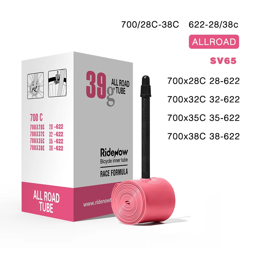 RideNow Ultralight Bike Inner Tube 700 700C 18 25 28 32 Road Bicycle TPU Tire 45/65/85mm Length French Valve 700C TPU Inner Tube