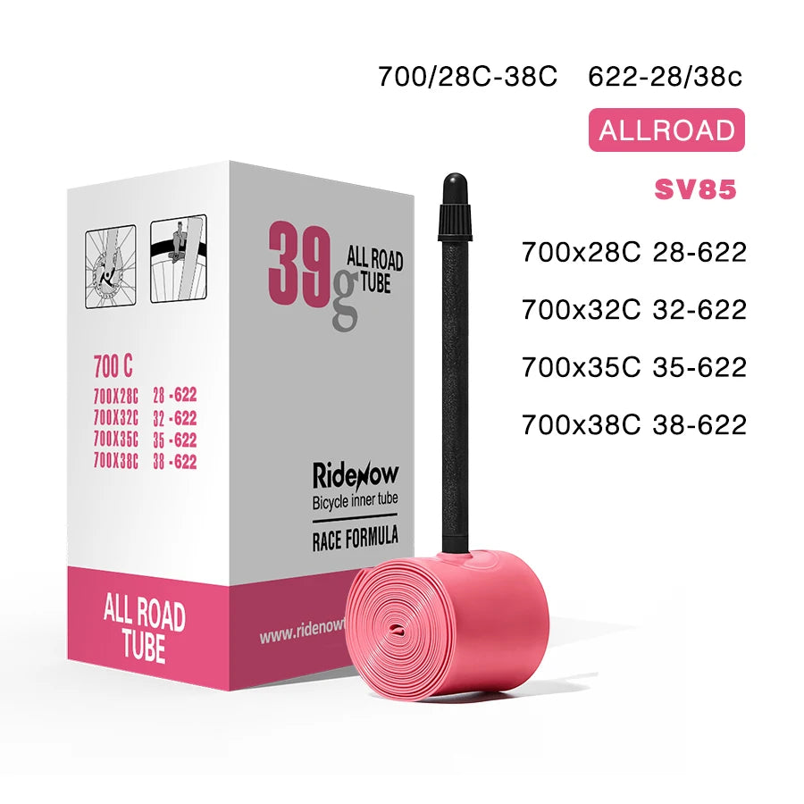 RideNow Ultralight Bike Inner Tube 700 700C 18 25 28 32 Road Bicycle TPU Tire 45/65/85mm Length French Valve 700C TPU Inner Tube