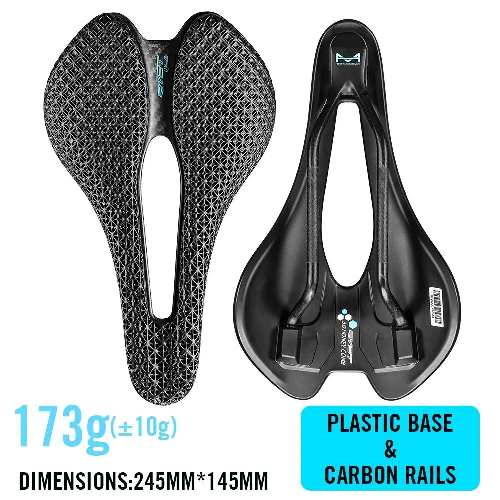 RYET 3D Printed Bicycle Saddle Ultralight Carbon EVA 245x145mm Bike Seating Part MTB Gravel Road Bike Seat Cycling Cushion