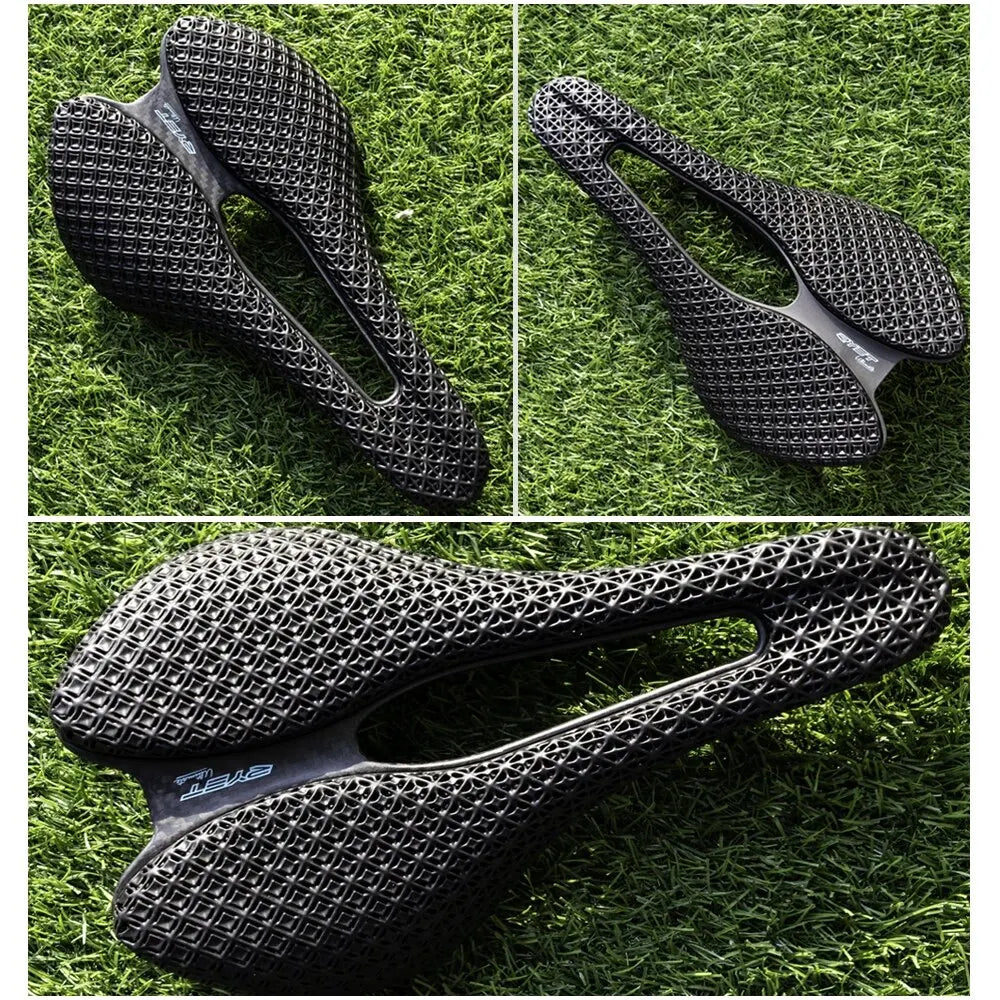 RYET 3D Printed Bicycle Saddle Ultralight Carbon EVA 245x145mm Bike Seating Part MTB Gravel Road Bike Seat Cycling Cushion