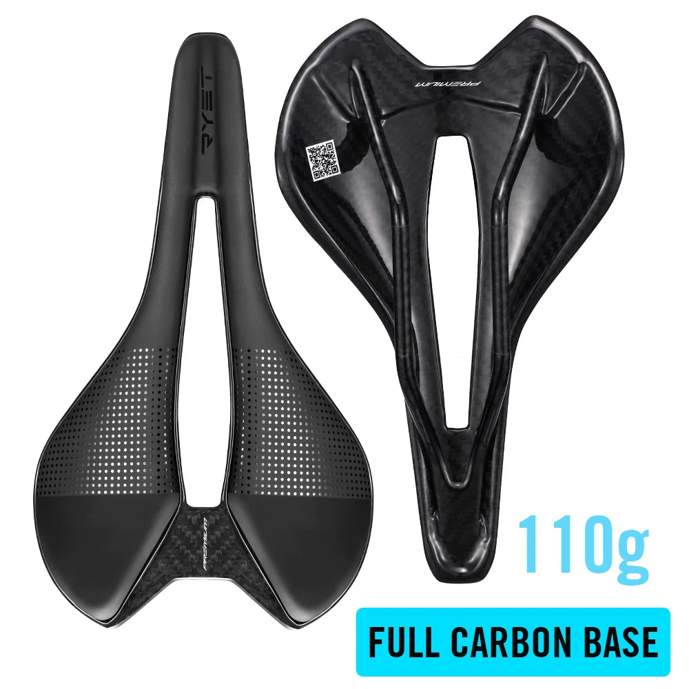 RYET Bike Saddle Full Carbon SuperLight Racing Mountain Rails Superflow Road Bicycle Seat Cushion Carbon Saddle Bike 250*145mm